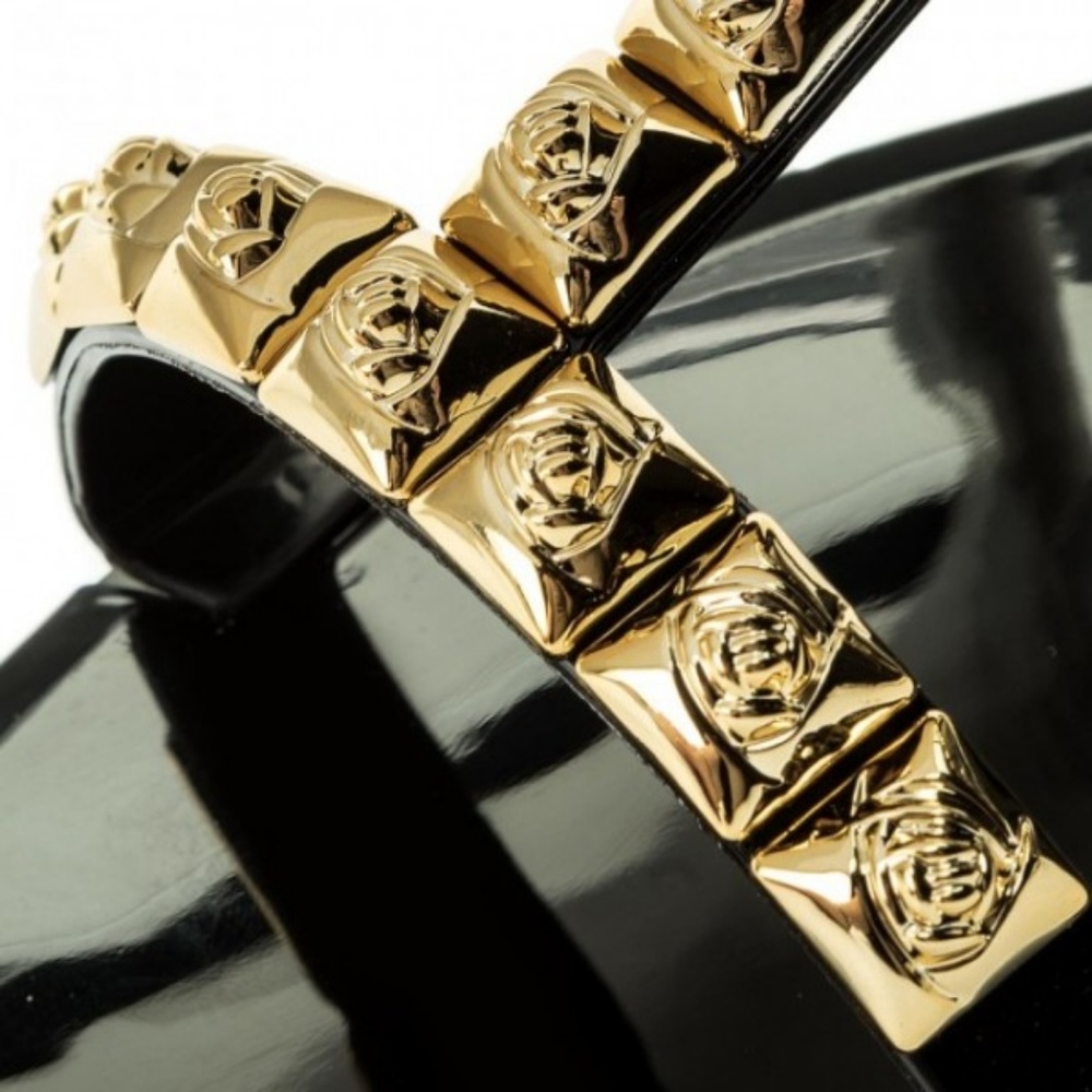 Stuart Weitzman Studded T-Strap Jelly Sandals - Picture 5 of 5